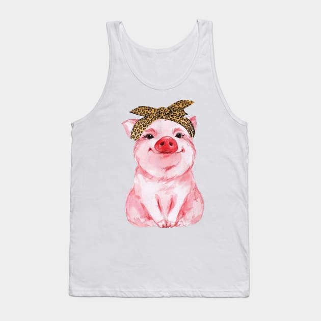 Cute Pig Farmer Tank Top by QUYNH SOCIU